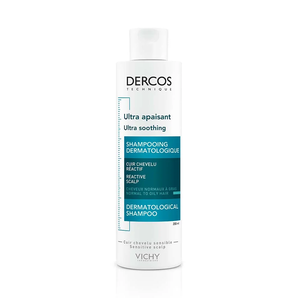 VICHY DERCOS ULTRA APAISANT SHAMPOOING SANS SULFATE CHEVEUX NORMAUX A GRAS 200ML