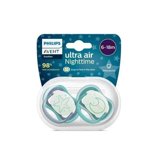 AVENT SUCETTE ULTRA AIR NIGHT TIME 6-18MOIS REF 376/13