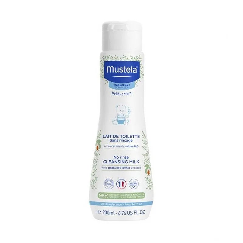 MUSTELA LAIT DE TOILETTE SANS RINCAGE A L'AVOCAT PEAU NORMALE 200ML