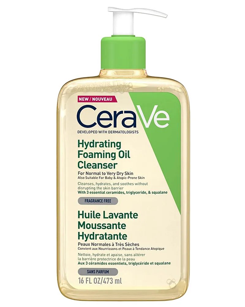 CERAVE HUILE LAVANTE MOUSSANTE HYDRATANTE OIL CLEANSER PEAU TRES SECHE A ATOPIQUE 473ML