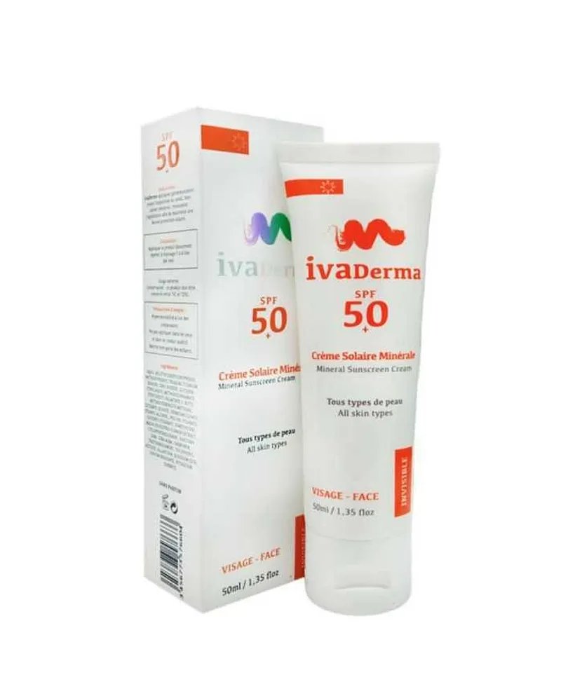 IVADERMA CREME SOLAIRE MINERALE SPF50 50ML