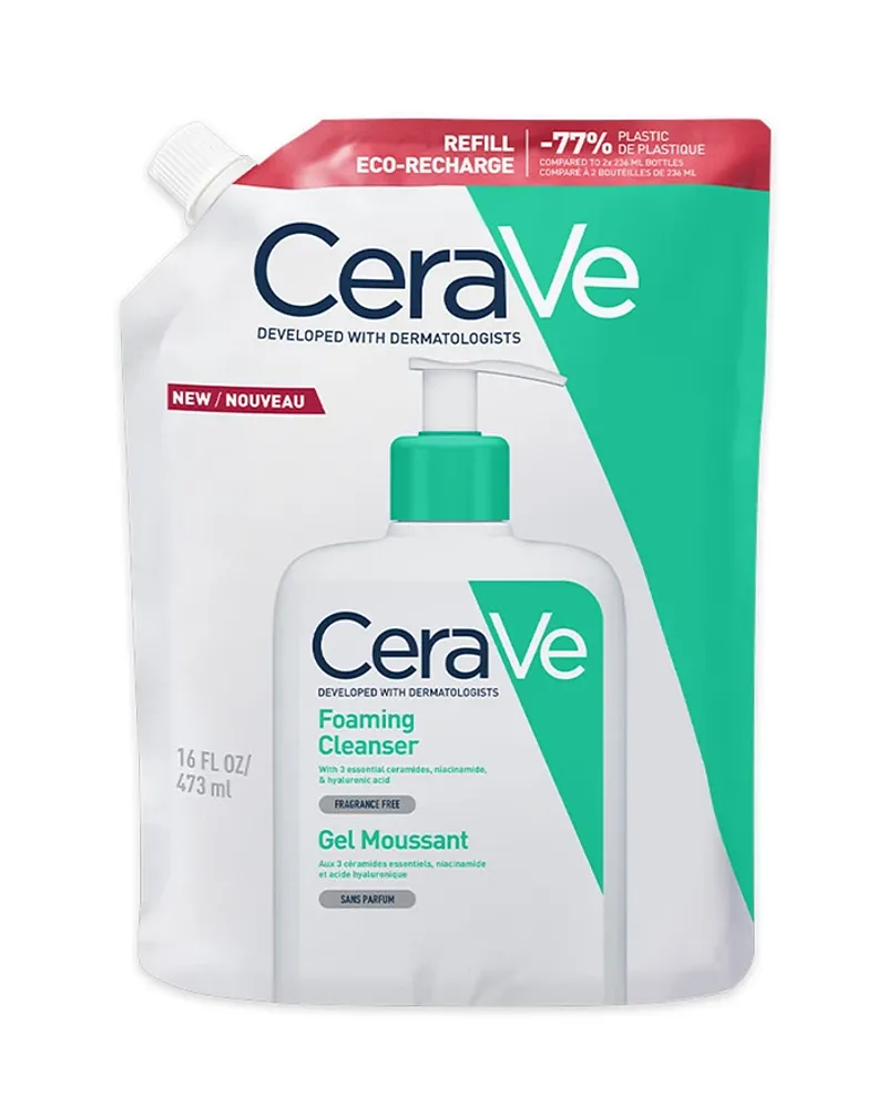 CERAVE GEL MOUSSANT ECO-RECHARGE PEAUX NORMALES A GRASSES 473ML