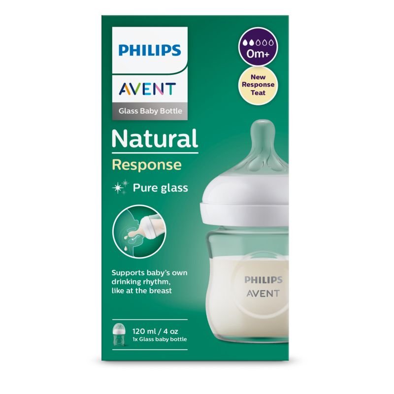 AVENT BIBERON NATURAL EN VERRE RESPONSE 0M+ 120ML REF SCY930/01