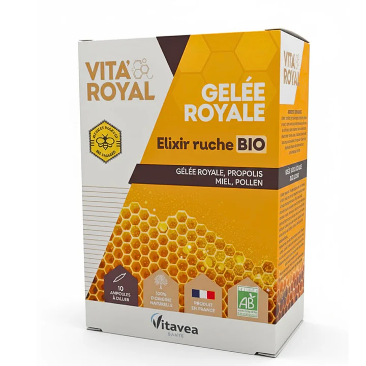VITAVEA VITA ROYAL GELEE ROYALE AMPOULE ELIXIR RUCHE B10 AMPOULES