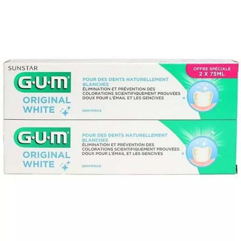 GUM DENTIFRICE ORIGINAL WHITE LOT DE 2 REF 1745