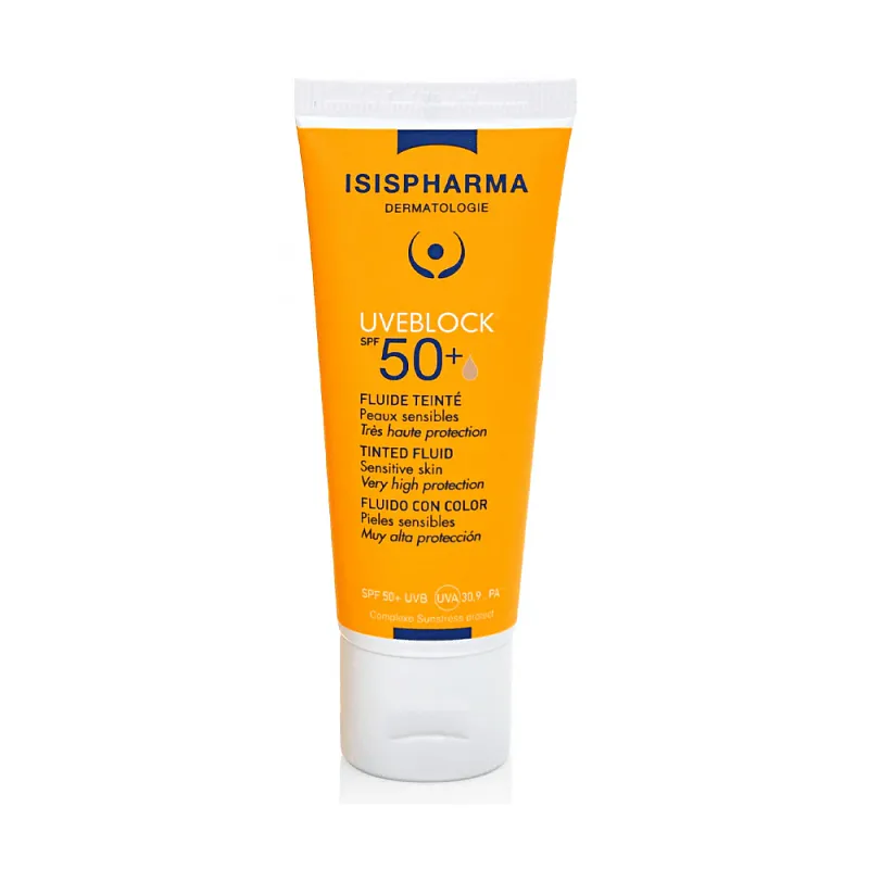 ISISPHARMA UVEBLOCK SPF50+ FLUIDE TEINTE MEDIUM 40ML