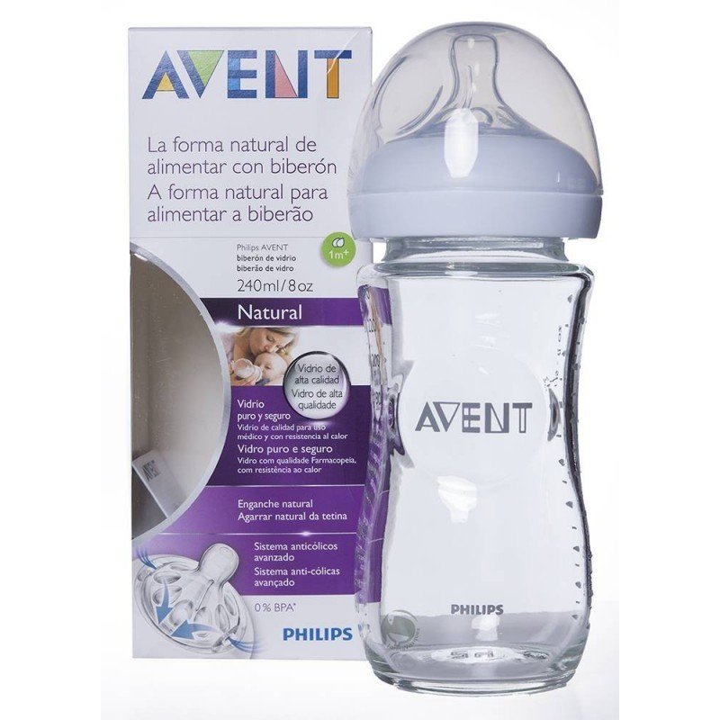 AVENT NATURAL BIBERON VERRE CAM 240ML REF SCF053/17