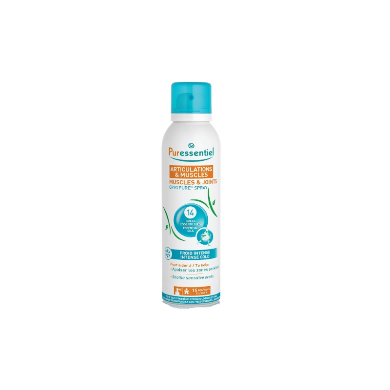 PURESSENTIEL ARTICULATIONS & MUSCLES CRYO PURE SPRAY 14 HUILES ESSENTIELLES 150ML