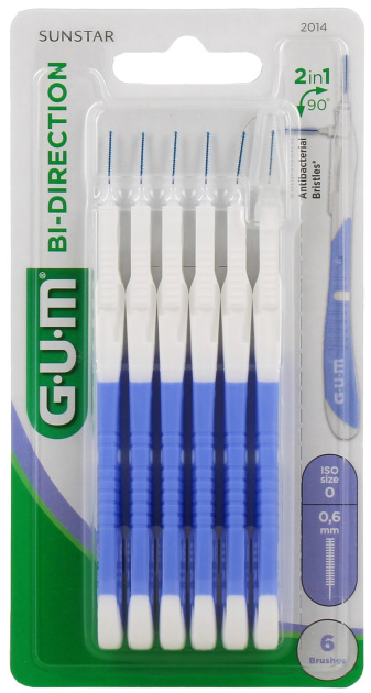 GUM BI-DIRECTION BROSSETTE ULTRA MICRO-FINE 0.6MM REF 2014